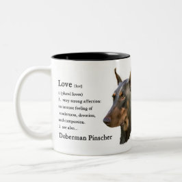 Doberman Pinscher Gifts Tweekleurige Koffiemok