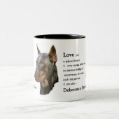 Doberman Pinscher Gifts Tweekleurige Koffiemok (Center)