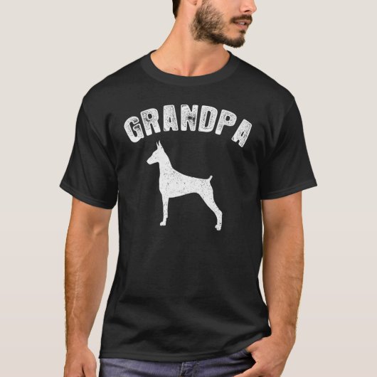 Doberman Pinscher Grandpa Matching Family T-shirt (Voorkant)