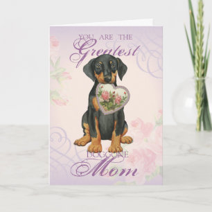 Doberman Pinscher Heart Mam Kaart