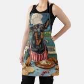 Doberman Pinscher Holiday Baking Feestelijke Kerst Schort (Insitu)