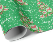 Doberman Pinscher Hond Kerstboom Vakantie Groen Cadeaupapier (Rol Hoek)