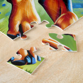 Doberman Pinscher Hond Portret Acryl Art Print Legpuzzel (Zijkant)