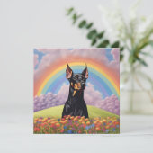Doberman Pinscher Hond Rainbow Bridge Aangepaste n (Staand voorkant)
