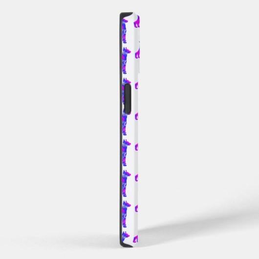 Doberman Pinscher Hond Roze Silhouet Mono Wit Case-Mate iPhone Case (Achterkant / Rechts)