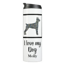 Doberman Pinscher Hond Schattig Grid Silhouet