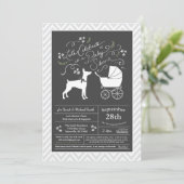 Doberman Pinscher Hondenneutrale Baby shower Kaart (Staand voorkant)