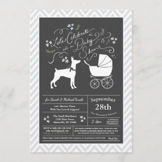 Doberman Pinscher Hondenneutrale Baby shower Kaart