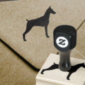 Doberman Pinscher Hondenras Silhouette Rubberstempel