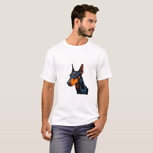 Doberman Pinscher hondenshirt T-shirt (Voorkant volledig)