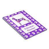 Doberman Pinscher Hondensilhouet Paarse PY&B Notitieboek (Rechterzijde)