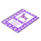 Doberman Pinscher Hondensilhouet Paarse PY&B Notitieboek (Linkerzijde)