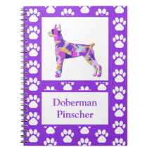 Doberman Pinscher Hondensilhouet Paarse PY&B