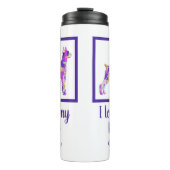 Doberman Pinscher Hondensilhouet Paarse PY&B Thermosbeker (Voorkant)