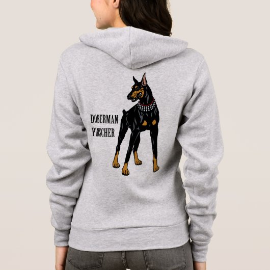 doberman pinscher hoodie (Achterkant)
