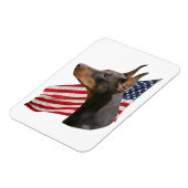 Doberman Pinscher hoofd- rode magneet (Linkerzijde)