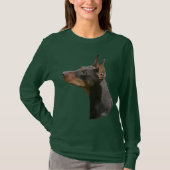 Doberman Pinscher, hoofdrood/bruin T-shirt (Voorkant)