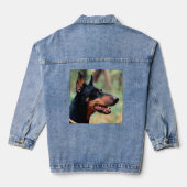Doberman Pinscher in de Bossen Denim Jacket (Achterkant)