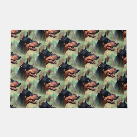 Doberman Pinscher in de Bossen Deurmat (Voorkant)