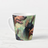 Doberman Pinscher in de Bossen Latte Mok (Linkerhoek)