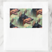 Doberman Pinscher in de Bossen Rechthoekige Sticker (Tas)