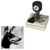 Doberman Pinscher in de Bossen Rubberstempel (Gestempeld)