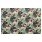 Doberman Pinscher in de Bossen Stof (Fat Quarter)