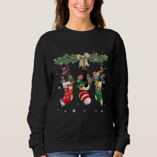 Doberman Pinscher in kerstsokken Trui