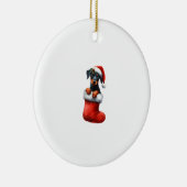 Doberman Pinscher in Sock-kerstkerstkerstkerstkers Keramisch Ornament (Rechts)