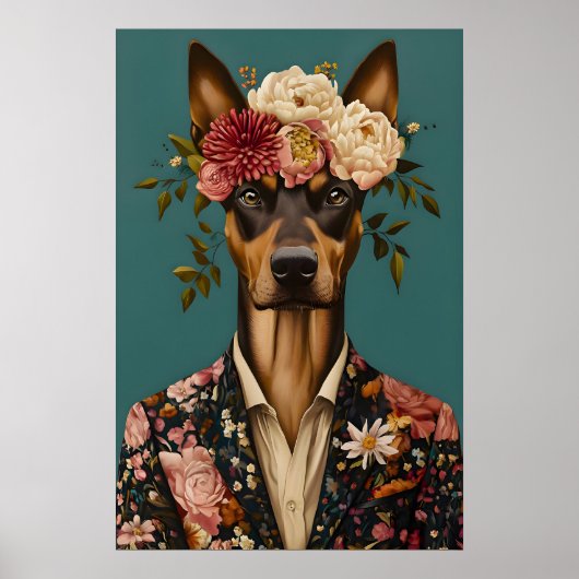 Doberman Pinscher In Suit Poster, Doberman Poster (Voorkant)