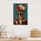 Doberman Pinscher In Suit Poster, Doberman Poster (Keuken)