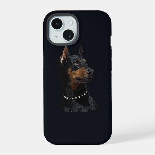 Doberman Pinscher iPhone 15 Case (Achterkant)