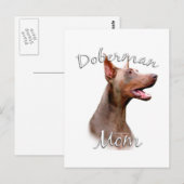 Doberman Pinscher (Isabella) Moeder 2 Briefkaart (Voorkant / Achterkant)