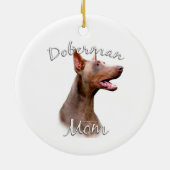 Doberman Pinscher (Isabella) Moeder 2 Keramisch Ornament (Achterkant)