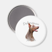 Doberman Pinscher (Isabella) Moeder 2 Magneet (Voorkant / Achterkant)