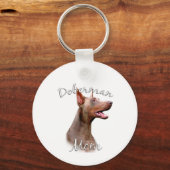 Doberman Pinscher (Isabella) Moeder 2 Sleutelhanger (Voorkant)
