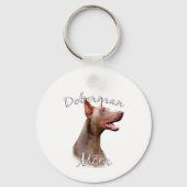 Doberman Pinscher (Isabella) Moeder 2 Sleutelhanger (Achterkant)