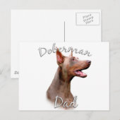Doberman Pinscher (Isabella) Papa 2 Briefkaart (Voorkant / Achterkant)
