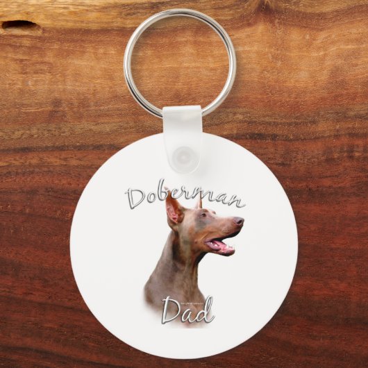 Doberman Pinscher (Isabella) Papa 2 Sleutelhanger (Achterkant)