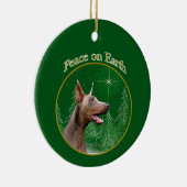 Doberman Pinscher (isabella) Peace Keramisch Ornament (Rechts)