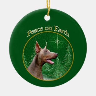 Doberman Pinscher (isabella) Peace Keramisch Ornament
