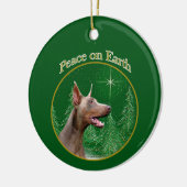 Doberman Pinscher (isabella) Peace Keramisch Ornament (Links)