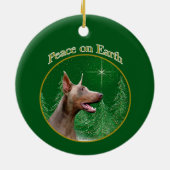 Doberman Pinscher (isabella) Peace Keramisch Ornament (Achterkant)
