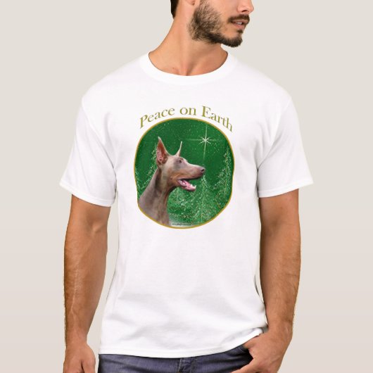 Doberman Pinscher (isabella) Peace T-shirt (Voorkant)