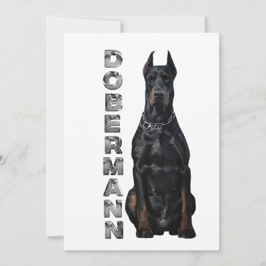 Doberman Pinscher Kaart (Achterkant)