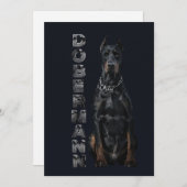 Doberman Pinscher Kaart (Voorkant / Achterkant)