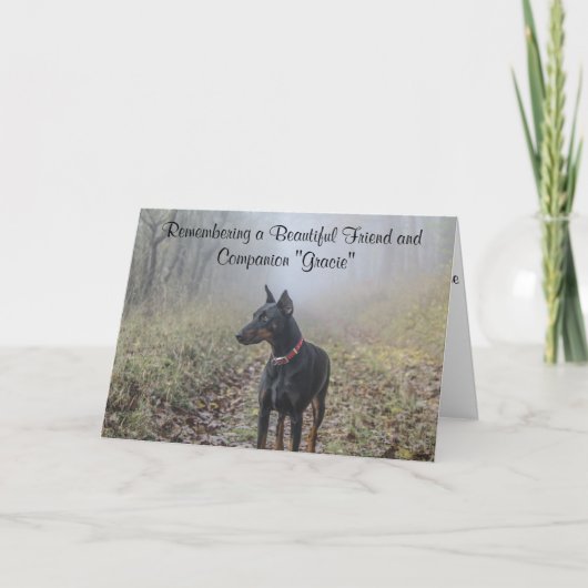 Doberman Pinscher Kaart (Voorkant)