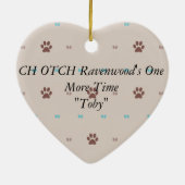 Doberman Pinscher Keramisch Ornament (Achterkant)