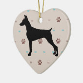 Doberman Pinscher Keramisch Ornament (Links)