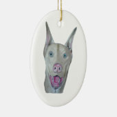 Doberman Pinscher Keramisch Ornament (Rechts)